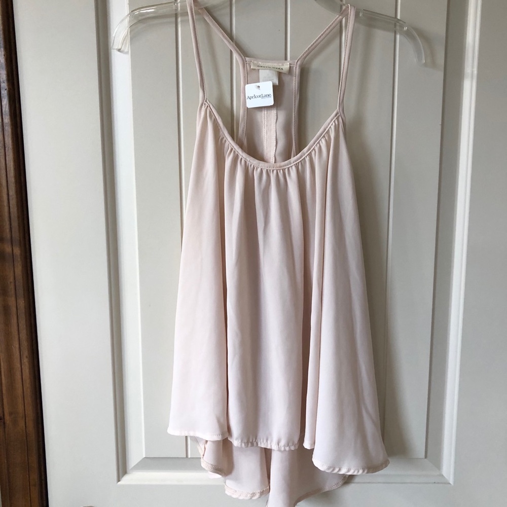 NWT Green Pea spaghetti strap blouse